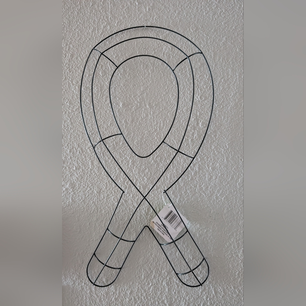 FLORAL GARDEN Awareness Ribbon Wreath Form 19" X 10"